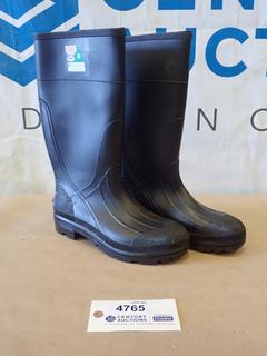 Unused North Steel Toe Rubber Work Boots, Size 10 (D1)