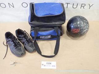 Bowling Bag, C/w Bowling Ball, Bowling Shoes and Accessories(R-2-1)