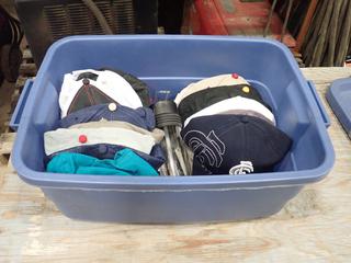 Qty of Baseball Caps, (1) Water Bottle, C/w Tote(R-2-1)