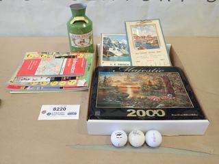 Majestic Unused  2000 Pc Puzzle, Vintage Calendars, John Deere Tin Can, Laminated Road Maps (E1)