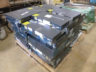 Qty of Cisco Catalyst 2950 24 Port Switch, Cisco Model 3560 48 Ports and PoE Switch HP Vis 12000 Server and More (L-2-2)