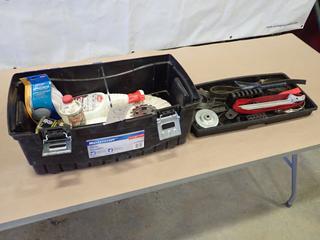 Mastercraft Tool Box w/ Contents Including Oil Filter Wrenches, Buffing Pads and More (W2)