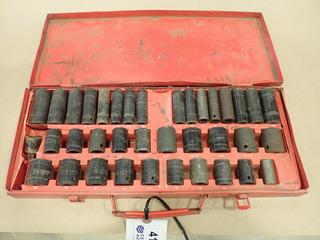 Impact Socket Set, 3/8 In. and 1/2 In. Deep and Shallow