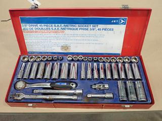 45 Pc. 3/8 In. Socket Set, Deep and Shallow (W2)