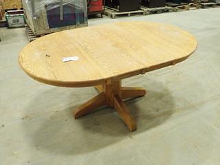 42 In. Dining Room Table c/w (2) 11 In. Leaf (R-5-3)