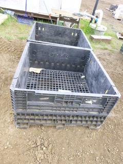 (2) Heavy Duty Plastic Crates, 45 In. x 4 Ft. x 26 In. (ROW 1)