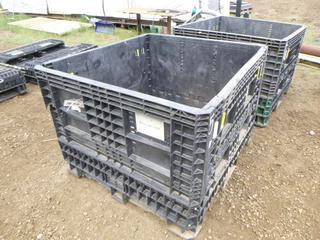 (2) Heavy Duty Plastic Crates, 45 In. x 4 Ft. x 26 In.