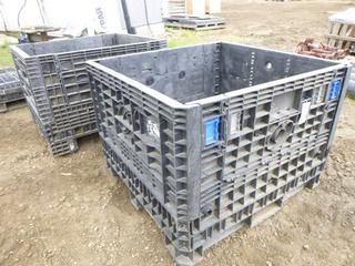 (2) Heavy Duty Plastic Crates, 45 In. x 4 Ft. x 26 In. (ROW 1)