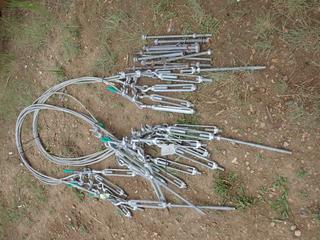 (10) 5/16 In. Cable, 10 Ft. Long w/ Crosby Clips and 5/8 In. Tensioners At Each End (ROW 1)