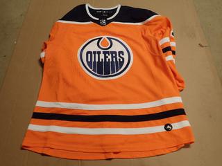 Unused Authentic Edmonton Oilers Climalite Signed Ryan Strome Jersey w/ Fight Strap, Size 52 *Note: No COA* (Upstairs)