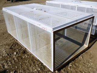 3 Tier Corrugated Steel Cabinet, 34 In. x 48 In. x 96 In. (ROW 2)