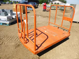 Steel Cart w/ Tow Arm and Hand Brake, 64 In. x 43 In. x 49 1/2 In. (ROW 2)