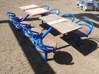(2) Four Person Table and Chairs *Note: Some Weather Damage* (Row 4)