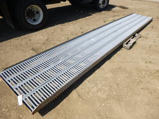 Steel Slip Resistant Ramp, 242 In. x 36 In. x 4 In. (West Fence) 