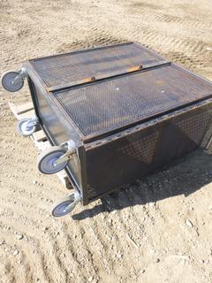 Steel Mesh Cabinet w/ Wheels and Shelf, 36 In. x 45 In. x 20 In. (ROW 2)