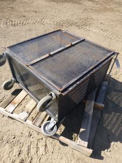 Steel Mesh Cabinet w/ Wheels and Shelf, 36 In. x 45 In. x 20 In. (ROW 2)