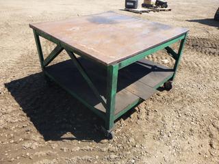 Work Bench w/ Wheels, 48 In. x 48 In. x 30 In. (ROW 1)