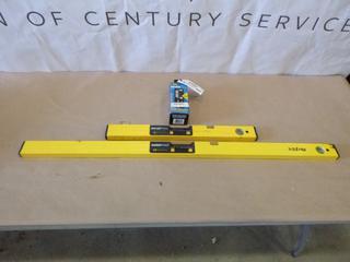 (1) MD 4 Ft. Smart Tool Digital Levelers, (1) MD 2 Ft. Smart Tool Digital Levelers, (1) Angle Finder MD92346 (D2)
