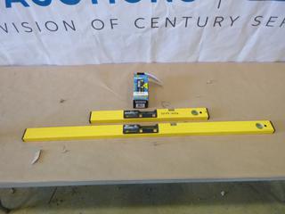 (1) MD 4 Ft. Smart Tool Digital Levelers, (1) MD 2 Ft. Smart Tool Digital Levelers, (1) Angle Finder MD92346 (D2)