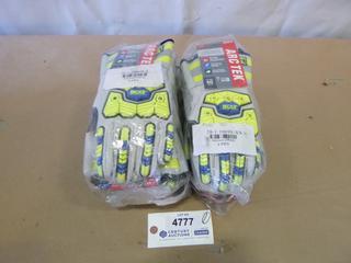 Unused BDG Arctek Cut/Impact Arc Gloves, (6) Size XS, (6) Size L