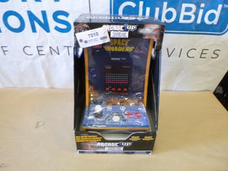 Unused Arcade1UP Countertop Space Invaders Video Game, Original and Color w/ 8 In. LCD Monitor (Y4)