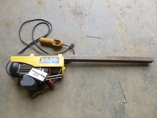 Power Fist Electric Hoist c/w 110V, 60 Hz, 440 Lb Capacity (C Back)
