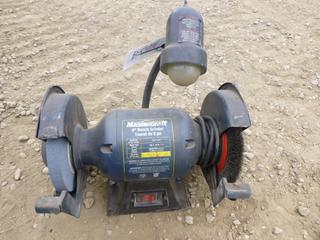 Mastercraft 8 In. Bench Grinder w/ Light c/w 120V, 60 Hz, 5A, 3450 RPM (D2)