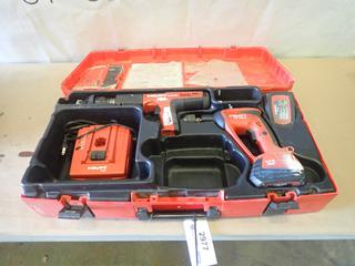 Hilti X-BT Kit, Models DX351BT and XBT 4000-A, C/w (2)  18V Batteries and Charger (D2)