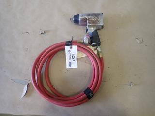 Chicago Pneumatic 1/2 In. Air Wrench, Model CP734H, C/w Hose, S/N K111-2011 (C2)