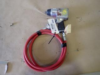Chicago Pneumatic 1/2 In. Air Wrench, Model CP734H, C/w Hose, S/N K109-2011 (C2)