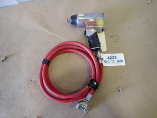 Chicago Pneumatic 1/2 In. Air Wrench, Model CP734H, C/w Hose, S/N K109-2013 (C2)