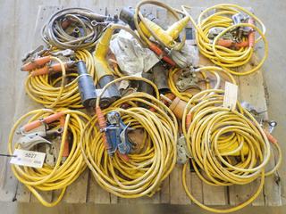 Qty of Assorted Lineman Honeywell Cooper Ground Cables w/ Duck Bills (Row 4)