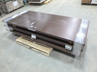 (3) Industrial Solid Interior Office Doors c/w Handles and Hinges, 35 3/4 In. x 83 1/2 In. x 1 5/8 In. Thick (No Keys) (O-5-1)