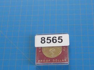 Cook Islands 1972 Proof Dollar Coin w/ Case