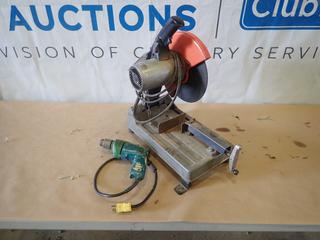 Makita 2412N 305 mm Portable Cut-Off Saw and Makita 6510LVR Electric 10 mm Drill (G2)