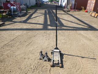 Torin Black Jack 3 Ton Floor Jack, C/w (2) 2 Ton Capacity Jack Stands (Row 4)