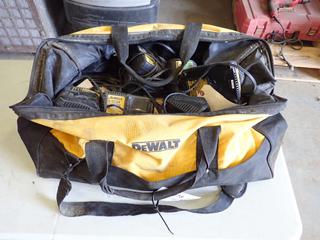 Dewalt Tool Bag w/ Qty of DDCB115, DCB107, DCB101 Battery Chargers,  (1) 18V Battery and DW9116 Charger  (D1)