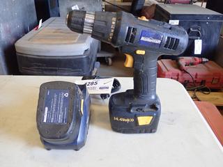 Mastercraft 14.4V 3/8 In. Cordless Drill c/w (2) Batteries and Charger (Front Of Tool Crib)