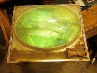 Vintage Budweiser Light Up Fish Sign *Note: Light Works* (A1)