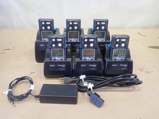 (6) Ventis MX4 Industrial Scientific Gas Monitors w/ Six Unit Charger (D1)