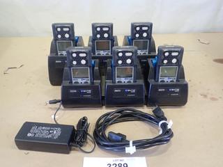 (6) Ventis MX4 Industrial Scientific Gas Monitors w/ Six Unit Charger (D1)