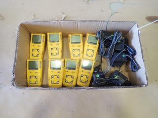 (8) Honeywell BW Technologies Gas Alert Micro Clip XL Gas Monitors c/w (5) Chargers (A1)