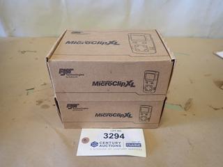 (2) Unused Honeywell BW Technologies Gas Alert Micro Clip XL Gas Monitors (A1)