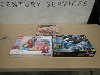 (3) Unused Lego Sets, Star Wars, Frozen, Batman (A1)