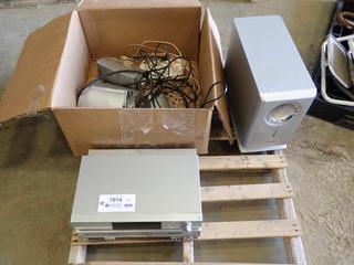 Panasonic Home Theatre c/w (5) Speakers, VHS and DVD Player and Subwoofer (M-4-2)