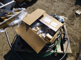 Qty of 4 PR 18 AWG and 3C 14 AWG Tec Cable, 1/2 In. 250 PSI Hose and Misc Mechanical Parts (Row 4)