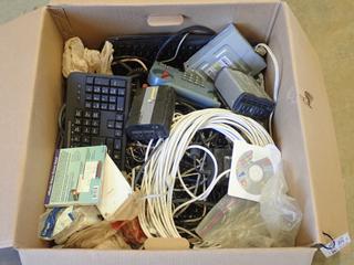 Qty of Assorted Power Inverters, AC/DC Adapter, Keyboards, Telephone and Various Computer Cables