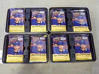 (4) Tins w/ Opened 2021 Upper Deck Hockey Cards