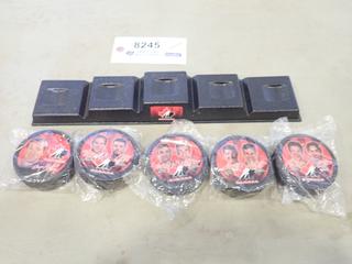 (5) McDonalds Team Canada Pucks w/ Display  (Upstairs)