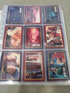 Approx. 310 1991 Star Trek and Star Trek Generations Cards w/ Binder In Protective Sheets (Upstairs)